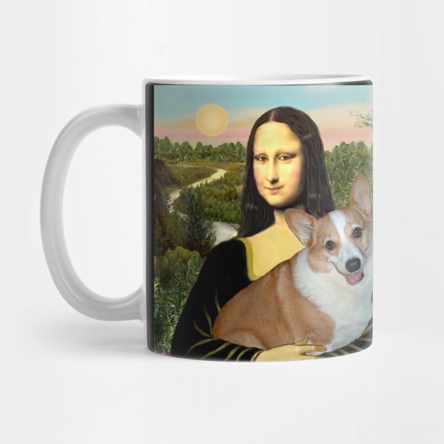 Mona Lisa and her Pembroke Welsh Corgi by Dogs Galore and More